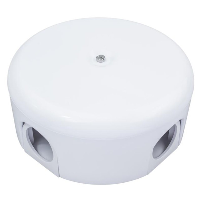 Коробка распределительная d78мм ЛИЗЕТТА (в компл. 4 кабельных ввода) ABS-пластик бел. Bironi B1-521-21-K Коробка распределительная d78мм ЛИЗЕТТА (в компл. 4 кабельных ввода) ABS-пластик бел. Bironi B1-521-21-K