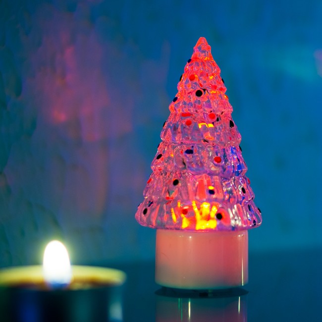 Фигура светодиодная на подставке Елочка средняя, RGB Фигура светодиодная на подставке Елочка средняя, RGB
