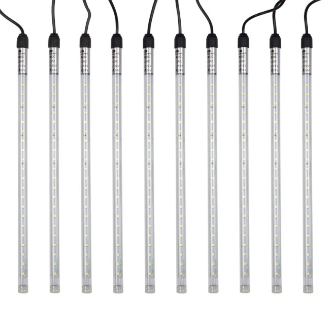 Гирлянда Тающие сосульки 24 В, комплект 10 шт. х 30 см, шаг 100 см, 420 LED, белый, соединяются