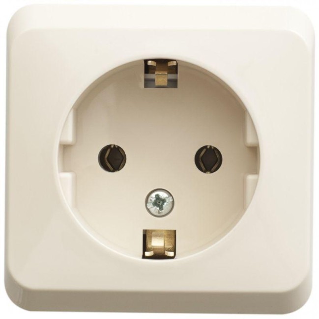 Розетка 1-м ОП Этюд 16А IP20 250В с заземл. без защ. шторок крем. SE PA16-003K Розетка 1-м ОП Этюд 16А IP20 250В с заземл. без защ. шторок крем. SE PA16-003K