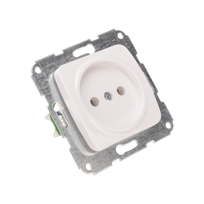 DEA Розетка 1-ая керамика б/з с/у 10А мех. Бел KRANZ DEA Розетка 1-ая керамика б/з с/у 10А мех. Бел KRANZ