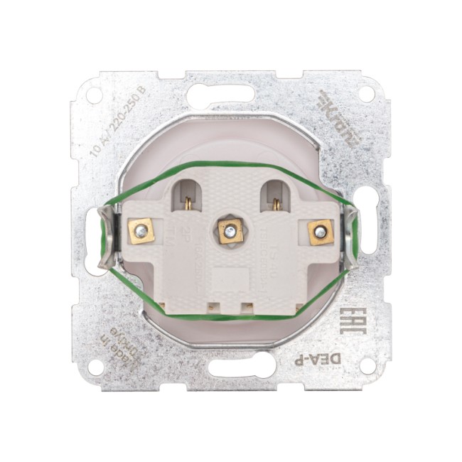 DEA Розетка 1-ая керамика б/з с/у 10А мех. Бел KRANZ DEA Розетка 1-ая керамика б/з с/у 10А мех. Бел KRANZ
