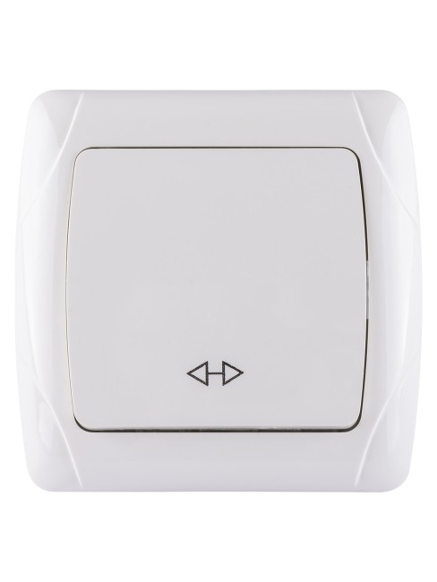 Перекрестный выключатель 1-кл. 10А белый "Онега" TDM