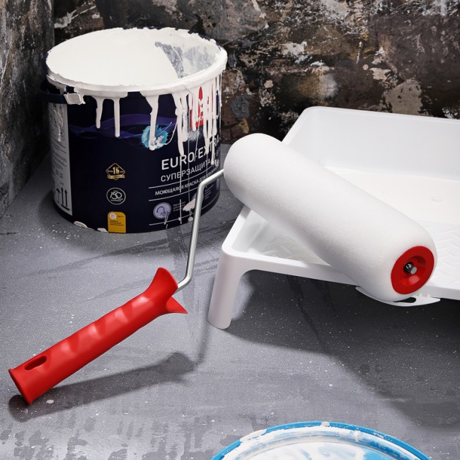 Валик вспененный пенополиуретан, ширина ролика 240 мм, Ø 42 мм, бюгель 6 мм REXANT Валик вспененный пенополиуретан, ширина ролика 240 мм, Ø 42 мм, бюгель 6 мм REXANT