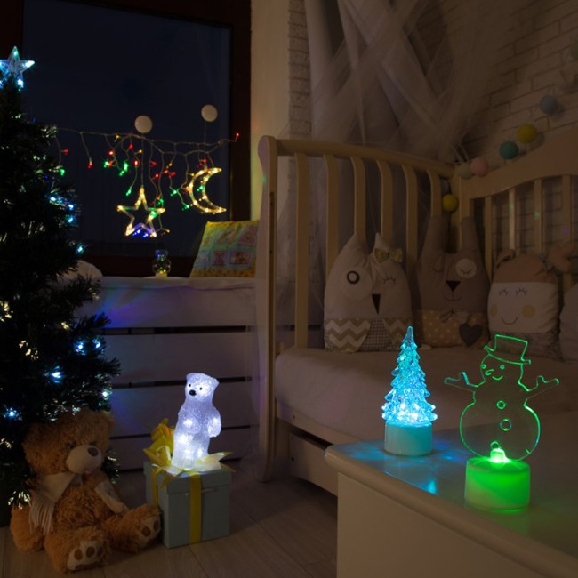 Фигура светодиодная на подставке Елочка маленькая, RGB Фигура светодиодная на подставке Елочка маленькая, RGB