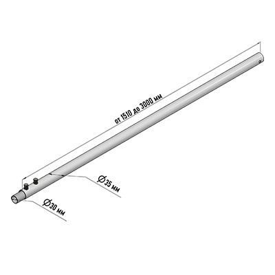 Мачта для антенн КРЫМ-3 телескопическая, 300см REXANT Мачта для антенн КРЫМ-3 телескопическая, 300см REXANT