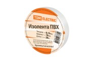 Изолента ПВХ 0,15х19мм Белая 20м TDM Изолента ПВХ 0,15х19мм Белая 20м TDM