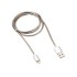 Кабель REXANT USB-Lightning 2 A, 1 м, матовая сталь