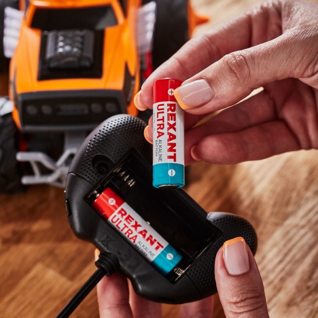 Батарейка алкалиновая ультра AA/LR6, 1,5В, 2 шт, блистер REXANT