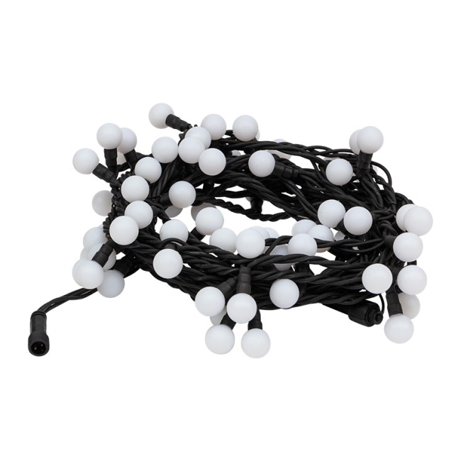 Гирлянда Мультишарики Ø23 мм, 10 м, 80 LED RGB, черный Каучук, IP65, быстрая смена цвета, 230В соединяется NEON-NIGHT (нужен шнур питания 315-000)