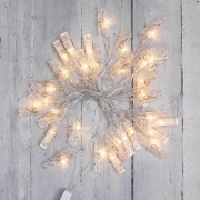 Гирлянда светодиодная Прищепки 30 LED, 5 м, теплый белый цвет свечения NEON-NIGHT Гирлянда светодиодная Прищепки 30 LED, 5 м, теплый белый цвет свечения NEON-NIGHT