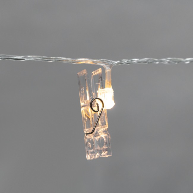 Гирлянда светодиодная Прищепки 30 LED, 5 м, теплый белый цвет свечения NEON-NIGHT Гирлянда светодиодная Прищепки 30 LED, 5 м, теплый белый цвет свечения NEON-NIGHT