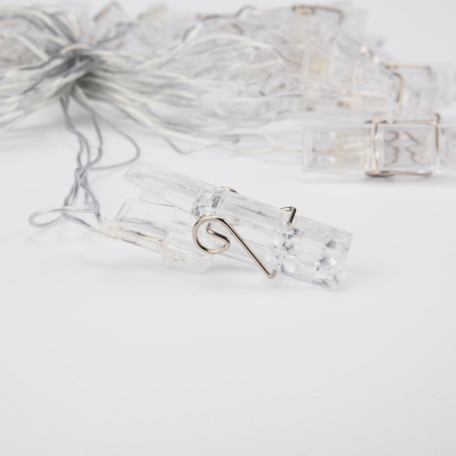 Гирлянда светодиодная Прищепки 30 LED, 5 м, теплый белый цвет свечения NEON-NIGHT Гирлянда светодиодная Прищепки 30 LED, 5 м, теплый белый цвет свечения NEON-NIGHT