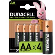 Аккумулятор Duracell HR6-4BL 2400mAh/2500mAh предзаряженный (4/40/15000) Аккумулятор Duracell HR6-4BL 2400mAh/2500mAh предзаряженный (4/40/15000)