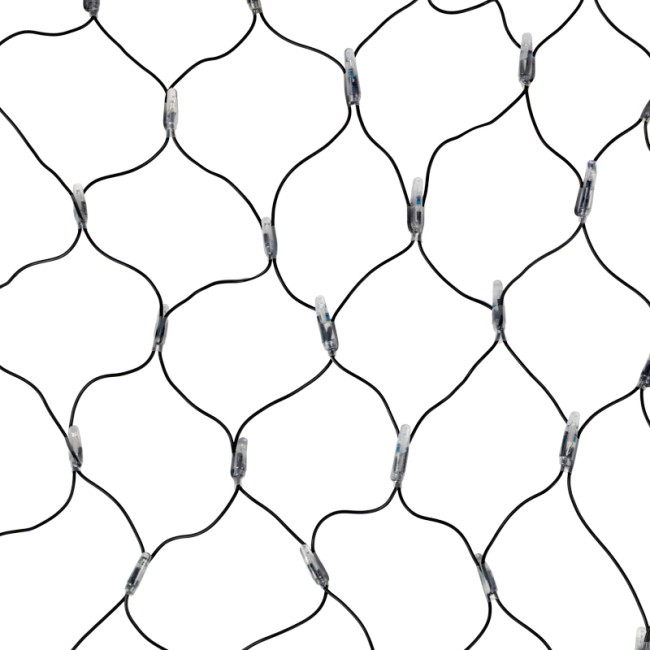 Гирлянда Сеть 2х0,7м, черный ПВХ, 176 LED Красные/Синие (контроллер в комплекте)