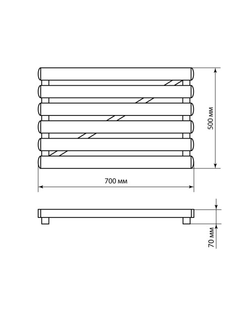 Настил диэлектрический НСД-70, 500 х 700 мм, h=70 мм, стеклопласт., до 50 кВ "ЭкспертЭлектрик" TDM