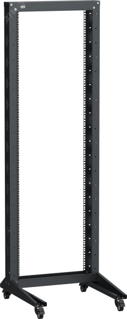 Стойка однорамная на роликах ITK LINEA F 42U 600х600мм черная (LF05-42U66-1RM)