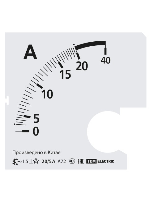 Шкала Ш72   20/5А-1,5 (для А72 Х/5А) TDM Шкала Ш72   20/5А-1,5 (для А72 Х/5А) TDM