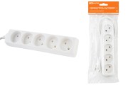 Удлинитель бытовой У5 5 гнезд, 3метра, без заземления, ПВС 2х0,75мм2 10А/250В TDM Удлинитель бытовой У5 5 гнезд, 3метра, без заземления, ПВС 2х0,75мм2 10А/250В TDM