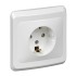 Розетка 1-м СП Этюд 16А IP20 250В с заземл. защ. шторки бел. SE PC16-004B Розетка 1-м СП Этюд 16А IP20 250В с заземл. защ. шторки бел. SE PC16-004B