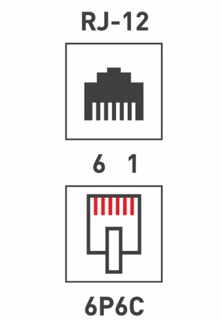 Разъем телефонный UTP, RJ-12 (6P6C), CAT 3 REXANT 