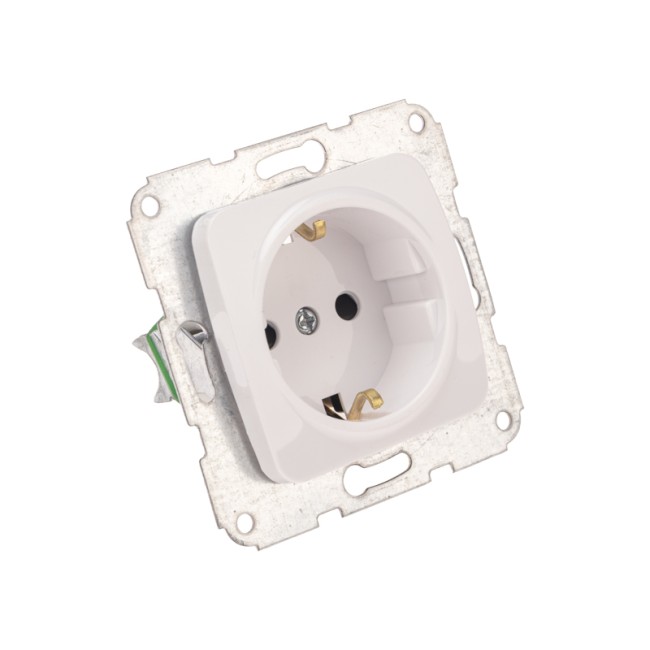 DEA Розетка 1-ая керамика с/з с/у 16А мех. Бел KRANZ DEA Розетка 1-ая керамика с/з с/у 16А мех. Бел KRANZ