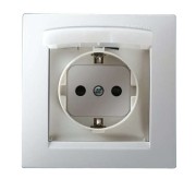 Розетка 1-м СП Simon15 16А IP44 250В с заземл. Schuko защ. шторки с крышкой винт. клеммы бел. Simon 1590450-030 Розетка 1-м СП Simon15 16А IP44 250В с заземл. Schuko защ. шторки с крышкой винт. клеммы бел. Simon 1590450-030