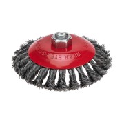 Щетка коническая для УШМ крученая стальная проволока 125мм М14 Kranz KR-91-1203 Щетка коническая для УШМ крученая стальная проволока 125мм М14 Kranz KR-91-1203