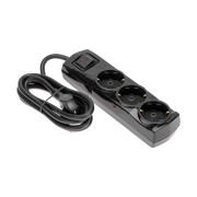 Удлинитель PREMIUM 3 гнезда, 1,5м, 3х1,5мм², с/з, с выключателем, черный REXANT Удлинитель PREMIUM 3 гнезда, 1,5м, 3х1,5мм², с/з, с выключателем, черный REXANT