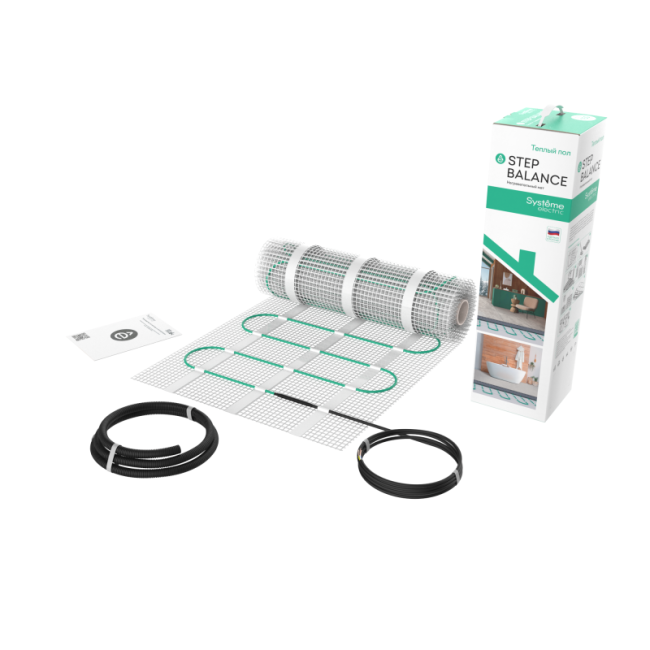 Комплект "Теплый пол" (мат) Step Balance SBM150015 150Вт/кв.м 225Вт 1.5кв.м SE SBM150015 Комплект "Теплый пол" (мат) Step Balance SBM150015 150Вт/кв.м 225Вт 1.5кв.м SE SBM150015