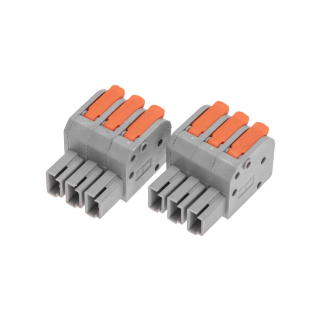 Клемма СМК 222-423R проходная разъемная 3 полюса серая 0,2-2,5/4мм² (40 шт/уп) REXANT Клемма СМК 222-423R проходная разъемная 3 полюса серая 0,2-2,5/4мм² (40 шт/уп) REXANT