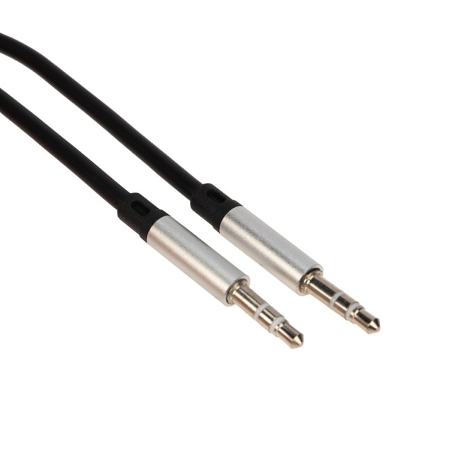 Аудиокабель AUX 3.5 мм шнур 1 м черный