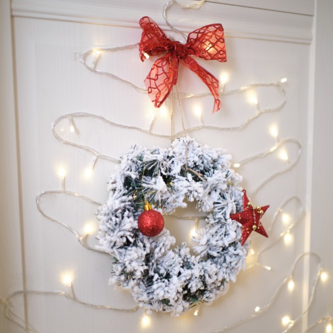 Заснеженный еловый венок NEON-NIGHT Ø 30 см, ПВХ Заснеженный еловый венок NEON-NIGHT Ø 30 см, ПВХ