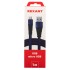 Кабель REXANT USB-microUSB 1 м, плоский провод, синяя джинсовая оплетка 
