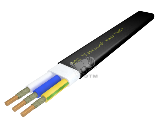 Кабель силовой ППГ-П нг(А)-FRHF 3х2.5ок (N.PE)-1 однопроволочный (барабан)