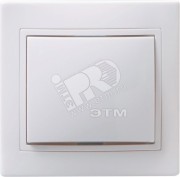 КВАРТА Выключатель одноклавишный проходной скрытый белый в сборе КВАРТА Выключатель одноклавишный проходной скрытый белый в сборе