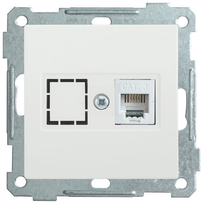 РK10-1-Б Розетка компьютерная RJ45 Cat5e BOLERO белая IEK