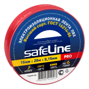 Изолента ПВХ красная 15мм 20м Safeline Изолента ПВХ красная 15мм 20м Safeline