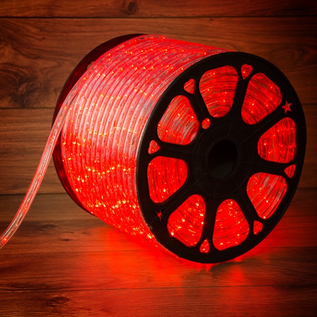 Дюралайт LED, постоянное свечение (2W) - красный, 36 LED/м, бухта 100м Neon-Night