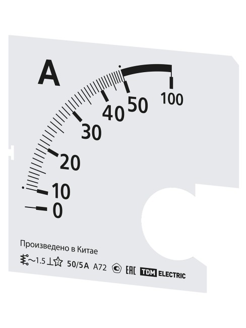 Шкала Ш72   50/5А-1,5 (для А72 Х/5А) TDM