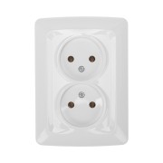 DEA Розетка 2-ая б/з с/у 10А Бел KRANZ DEA Розетка 2-ая б/з с/у 10А Бел KRANZ