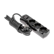 Удлинитель PREMIUM 3 гнезда, 3м, 3х1,5мм², с/з, с выключателем, черный REXANT Удлинитель PREMIUM 3 гнезда, 3м, 3х1,5мм², с/з, с выключателем, черный REXANT