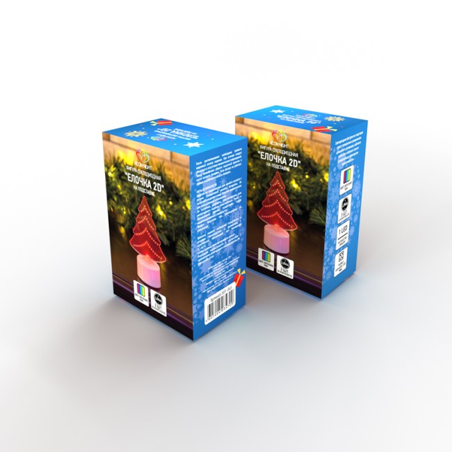 Фигура светодиодная на подставке Елочка 2D, RGB Фигура светодиодная на подставке Елочка 2D, RGB