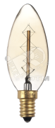 Лампа накаливания ЛОН 40Вт C35 Е14 декоративный золотой Лампа накаливания ЛОН 40Вт C35 Е14 декоративный золотой