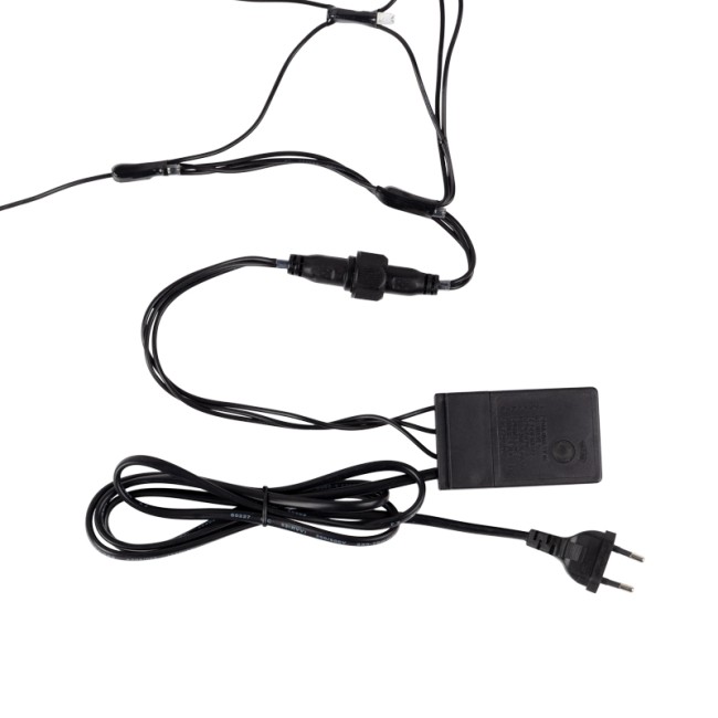 Гирлянда Сеть 2х2х1.5м, свечение с динамикой, черный ПВХ, 136 LED, 230 В, цвет: Тёплый белый (контроллер в комлекте)