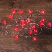 Гирлянда светодиодная Звездочки 20 LED КРАСНЫЕ 2,8 метра Гирлянда светодиодная Звездочки 20 LED КРАСНЫЕ 2,8 метра