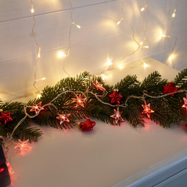 Гирлянда светодиодная Звездочки 20 LED КРАСНЫЕ 2,8 метра Гирлянда светодиодная Звездочки 20 LED КРАСНЫЕ 2,8 метра
