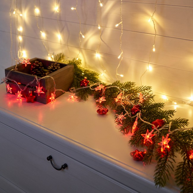 Гирлянда светодиодная Звездочки 20 LED КРАСНЫЕ 2,8 метра Гирлянда светодиодная Звездочки 20 LED КРАСНЫЕ 2,8 метра