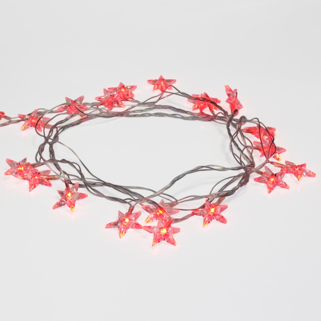 Гирлянда светодиодная Звездочки 20 LED КРАСНЫЕ 2,8 метра Гирлянда светодиодная Звездочки 20 LED КРАСНЫЕ 2,8 метра