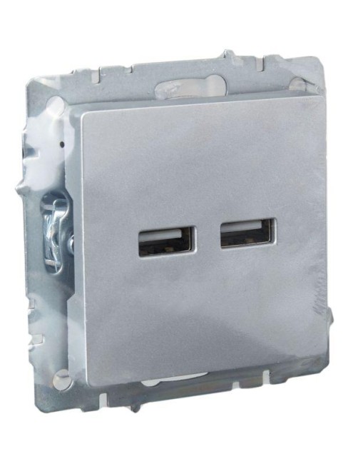 Розетка BRITE USB A+A 3.1А РЮ10-1-БрА механизм алюм. IEK BR-U21-D31-K47